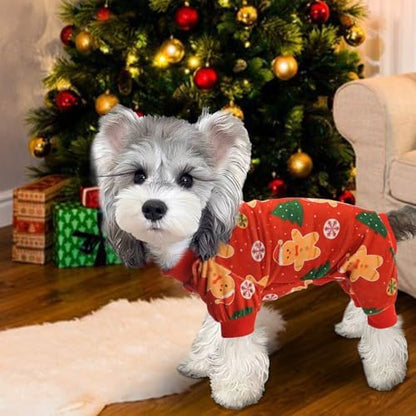 XPUDAC 4 Pack Dog Christmas Pajamas Santa Pet Clothes for Large Dogs, 5XL