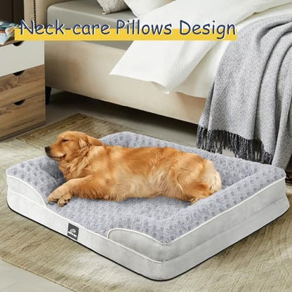 Orthopedic Dog Beds Medium Large Sized Dog, Dog Sofa Bed, Pet Beds(Grey, L)