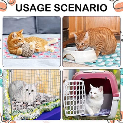 Reginary 4 Pcs Guinea Pig Fleece Cage Liners, Heart Pattern, 24 x 16 Inch