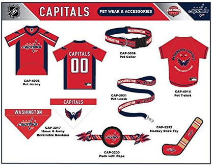 Pets First NHL Washington Capitals Leash for Dogs & Cats, Medium. - Walk Cute & Stylish! The Ultimate Hockey Fan Leash!, 4 ft Long x 0.62 in Width, CAP-3031-MD