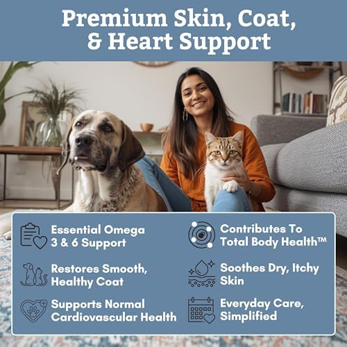 Wild Alaskan Salmon Oil for Dogs and Cats, 500 Softgels