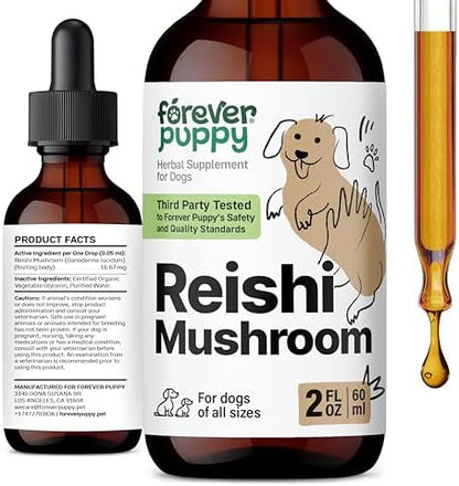 Forever Puppy Reishi Mushroom for Dogs - Immune Support - 2 oz