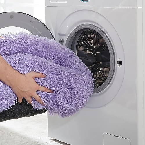 Western Home Calming Donut Medium Dog Bed Washable Pet Bed,30" Purple