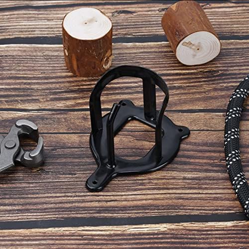6 Counts Horse Bridle Rack Bracket Hooks Metal Halter Hanger with Tubes and Screws for Horse Barn Supplies, Black