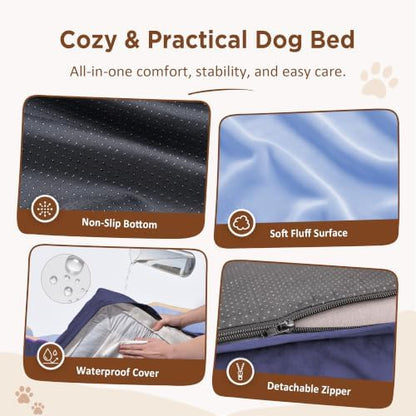 Comfort Expression Orthopedic Dog Beds for Large Sized Dog with Bolster