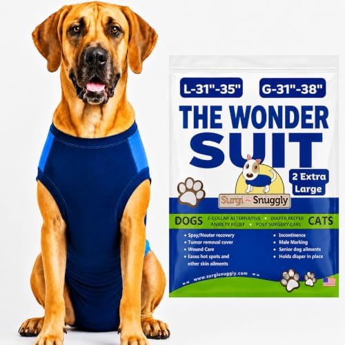 Surgi Snuggly Dog Surgery Recovery Suit, Cone Alternative, Spay/Neuter 2XL