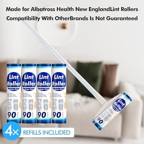 Large Lint Roller Refill, 9.45'' Extra Width, 360 Sheets