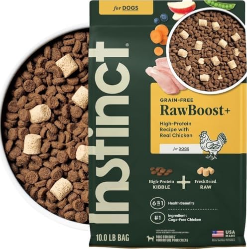 Instinct RawBoost, Dry Dog Food + Freeze Dried, Real Chicken, 10 lb. Bag
