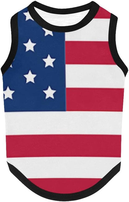 4th of July Vest for Dog American Flag Clothes Small Large Dog Apparel Pet Supplies Shirts (XX-Large, DLR02)