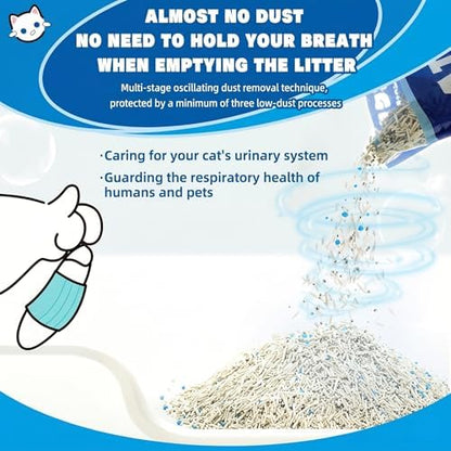 NIKORO Tofu Cat Litter,Strong Clumping Cat Litters,21lbs(5.29 lbs×4Bags)