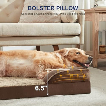 FURTIME Orthopedic Supportive Extra Large Dog Bed, XXL Waterproof Pet Bed