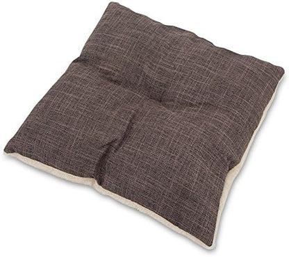 Best Pet Supplies Cat Bed for Indoor Cat, Domed Tent House with Removable Pillow, Covered Cat Cave for Small Dog, Puppies and All Breeds of Cats - Brown Linen, 19 x 19 x H:19"