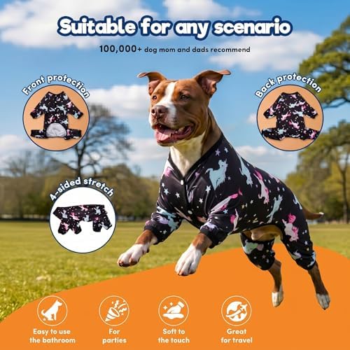 LovinPet Dog Pajamas for Dogs, Wild Horses Galloping Print, M