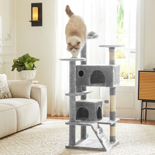 DUMOS 54 Inch Cat Tree Tower with Scratching Posts