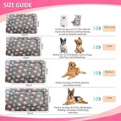 Cat & Dog Bed Mat - Reversible Dog Crate Bed Mats, Soft & Breathable Kennel Pad, Durable Crate Bed for Extra Small Dogs & Cats