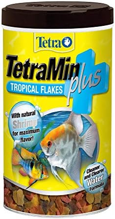 TetraMin Plus Tropical Flakes Fish Food, with Shrimp, 7.06 oz 12 Pack