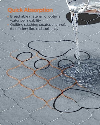 Feandrea Washable Pee Pads for Dogs, Waterproof, 48 x 35.8 Inches, 2 Pack