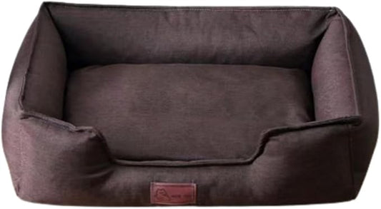 Dog Bed, Removable and Washable Dog Kennel Dog Sofa Litter pet Kennel Four Seasons Dog Kennel cat Kennel cat Litter. (Curry, Size M (Recommended Within 10kg))