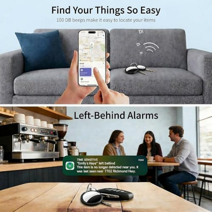 2 Pack Smart Tracker Tags MFi Certified for Apple Find My Item Finder