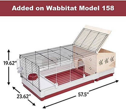 MidWest Homes for Pets Rabbit Hutch Extension | Wood Rabbit Hutch Extension Fits Midwest Models 158 & 158XL, 158HEX
