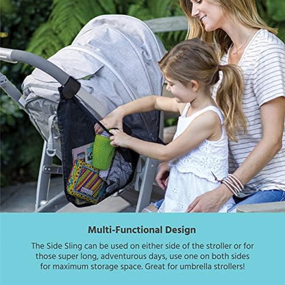 J.L. Childress Universal Side Sling Stroller Organizer & Caddy, Black