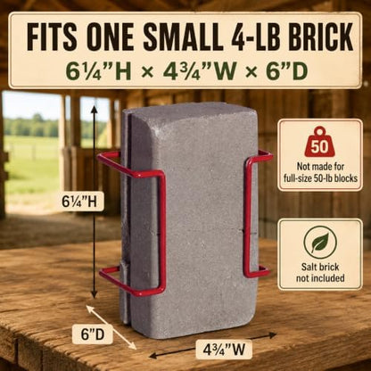 LBH MARKET 4 lb Salt Block Holder for Horses & Goats, Color Varies
