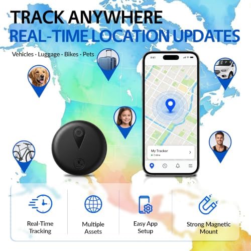 Mini Hidden GPS Tracker for Vehicles, Real-Time Tracking for Cars, iOS Only