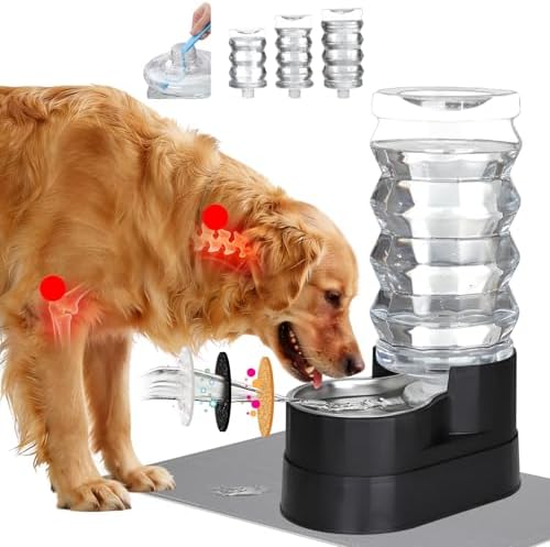 RIZZARI 9L Elevated Dog Water Dispenser: Large Stainless Steel Bowl