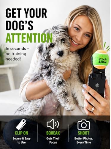 Dog Camera Toy Get Your Dog to Look at the Camera Instantly | Perfect Photos & Videos | Phone Clip with Attention-Grabbing Ball | As Seen on Shark Tank