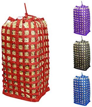 Derby Originals XL Go Around Slow Feeder Horse Hay Bag with Super Tough Bottom and 1 Year Warranty, Red, 71-7132-RED