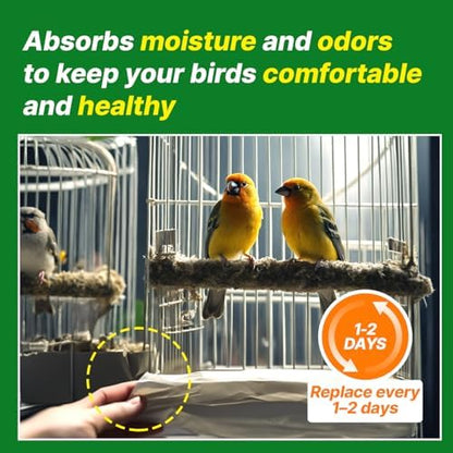TORTO9 Cage Liner Sheets for Birds – 120 Pack, 11 x 17 in, 1.5 lb | Acid-Free & Non-Toxic Paper | Safe Pet Bedding, Craft Supply, Packing & Shipping Use