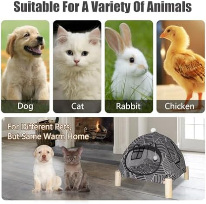 Pozico Portable Cat Tent Bed – Foldable Indoor Tent Bed for Cats & Small Dogs, Washable Cushion, Cozy Hideaway for Kittens & Cats, Easy Assembly & Travel