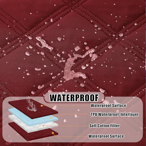 Smiry Waterproof Dog Bed Cover, Reversible Pet Blanket for Sofa Couch