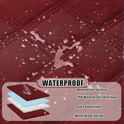 Smiry Waterproof Dog Bed Cover, Reversible Pet Blanket for Sofa Couch
