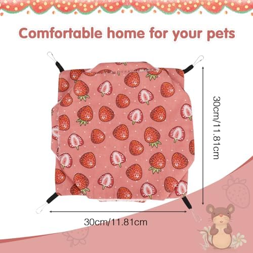 3 Tier Ferret Rat Hammock, Guinea Pig Cage Accessories, Light Red