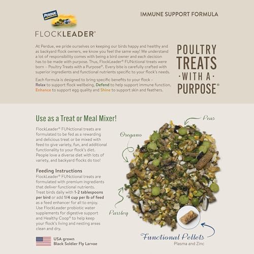 FLOCKLEADER Defend, Poultry Treats for Immune Support, 1.5 lb