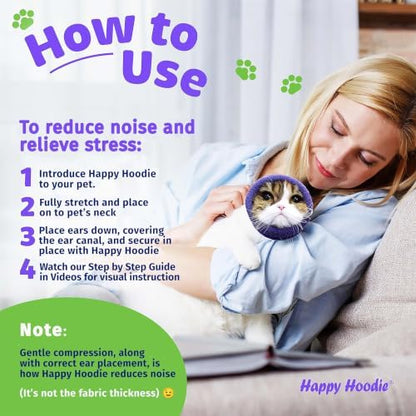 Happy Hoodie The Original Dog & Cat Calming Band for Noise & Anxiety Relief
