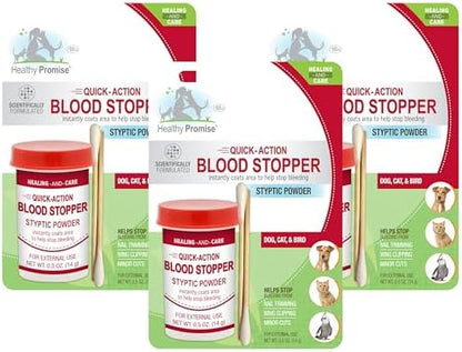 Four Paws Healthy Promise Pet Blood Stopper Powder 0.5 Oz. (Pack of 3)