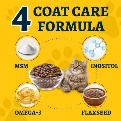 Just Try Skin & Coat Care Cat Food with Fish Oil & Omega3 & Taurine, 5 lb