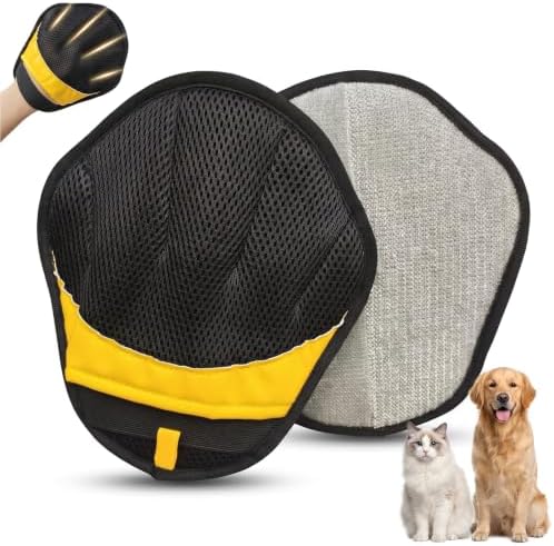 Pet Hair Removal Glove for Dogs & Cats, Reusable Pet Hair Remover Tool, Magic Brush Pet Hair Remover for Furniture, Carpet & Laundry, Non-Slip Five-Finger Pet Hair Glove for Dog Hair & Cat Hair