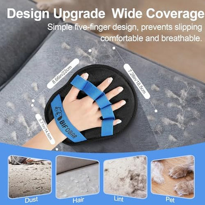 Pet Hair Removal Glove, Electrostatic Grooming Mitt for Dogs & Cats