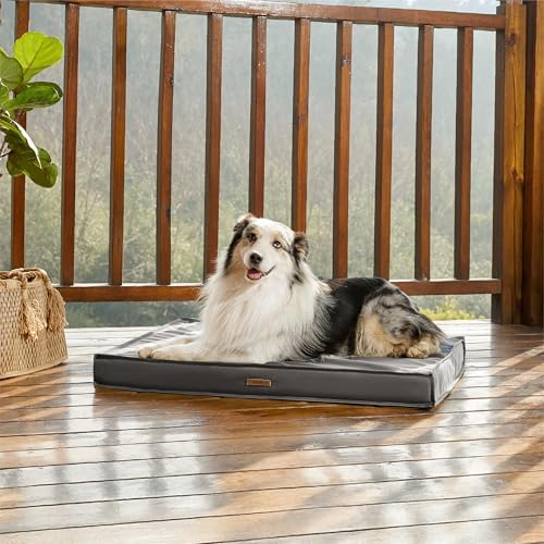 LE SURE Outdoor Waterproof Dog Beds Large Sized,Orthopedic Pet Mat,36x27In