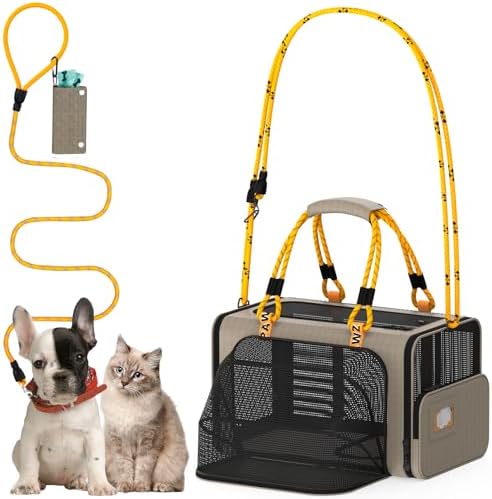 PAWZIDEA Expandable Pet Carrier for Small Cats & Dogs, TSA Airline Approved