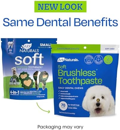Ark Naturals Soft Brushless Toothpaste Dental Chews - Small Breeds (70 ct)