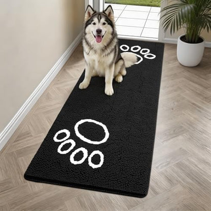 Bcoimo Super Absorbent Dog Door Mat, 60"*24" Anti Slip Mat for Muddy Paws