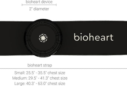 Bioheart | 24/7 Continuous Heart Monitor | No Prescription Needed | Smart Wearable | Chest Strap | One Month Subscription Included