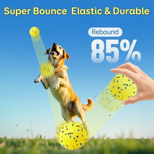 Kimee Dog Balls Tennis Balls Dog Chew Toys for Aggressive Chewers ETPU 4Pcs