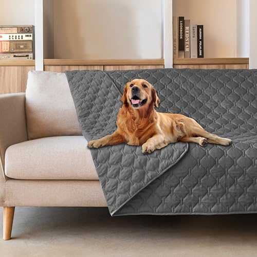 gogobunny Waterproof Pet Blanket for Bed, Washable Couch Cover for Dog Cat