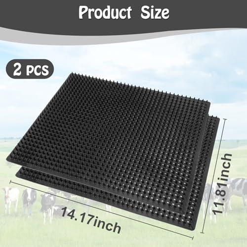 2 Pack Middle Livestock Scratching Post Pads.Horse Scratching Brush