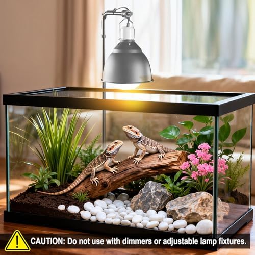 160W Reptile Heat Lamp Bulbs, Full Spectrum UVA/UVB Reptile Light Bulb and Basking Spot Light, UVB Light for Reptiles and Bearded Dragon, Turtle, Lizard, Snake, Amphibians